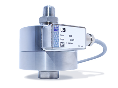 Foto  SENSORES-TRANSDUCTORES • SENSORES DE FUERZA • HBM • U2B - La célula de carga U2B mide fuerzas de tracción y compresión de hasta 200 kN en infinidad de aplicaciones estáticas y dinámicas.